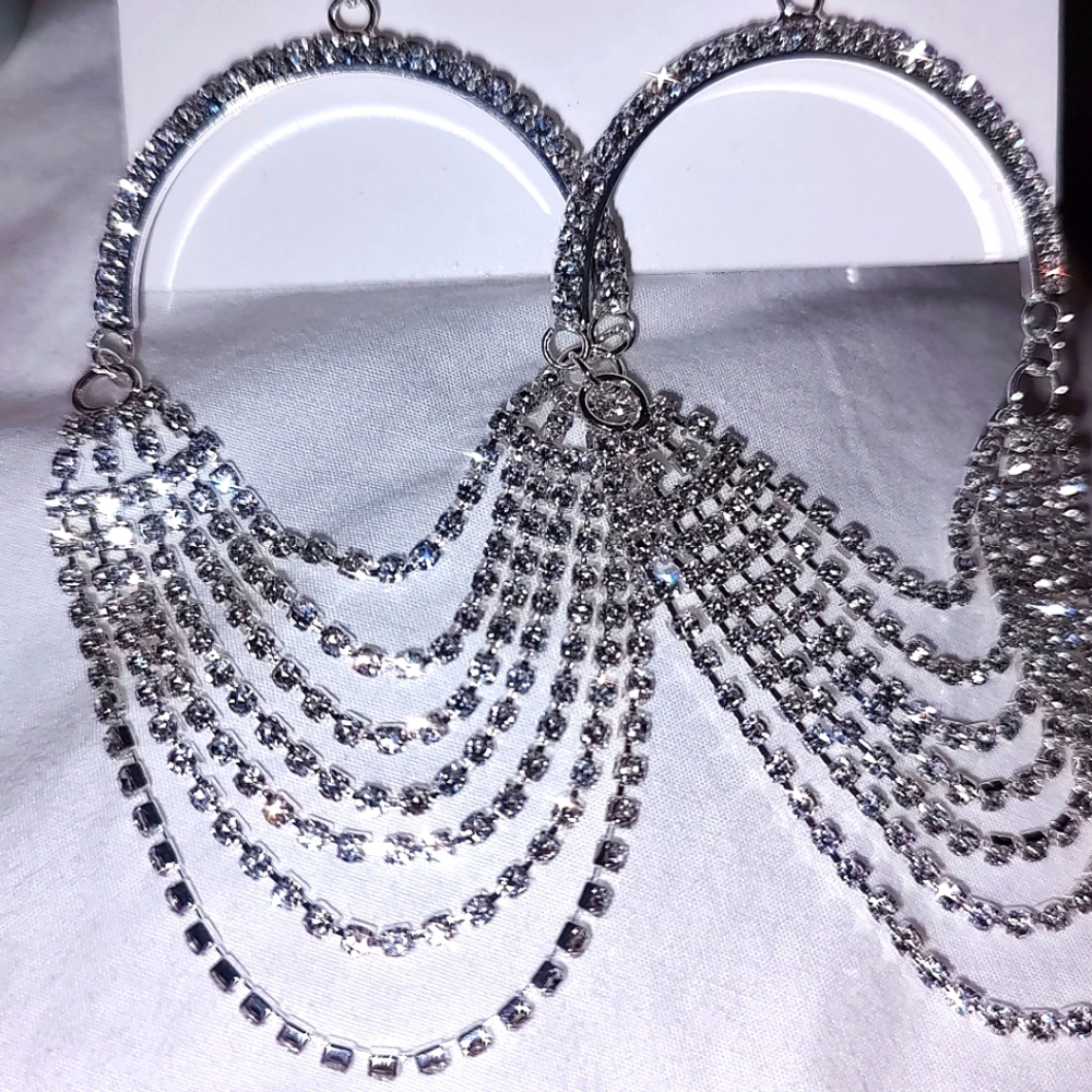 Sparkly zircon earrings